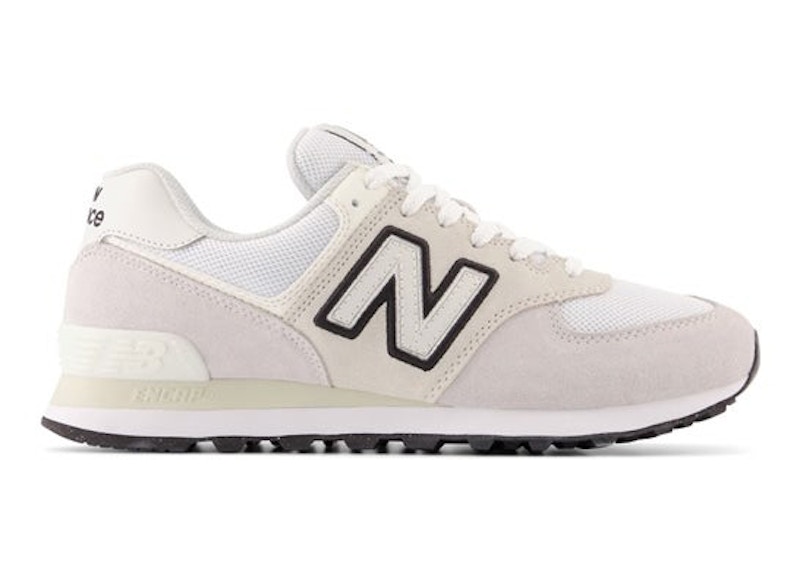 New balance 574 hot sale white mens