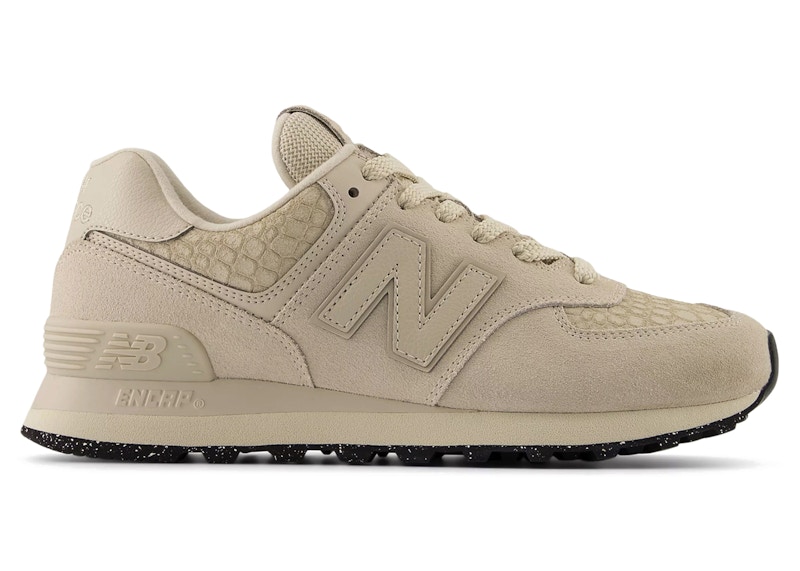 New Balance 574 White Bone Croc (Women's) - WL574PBK