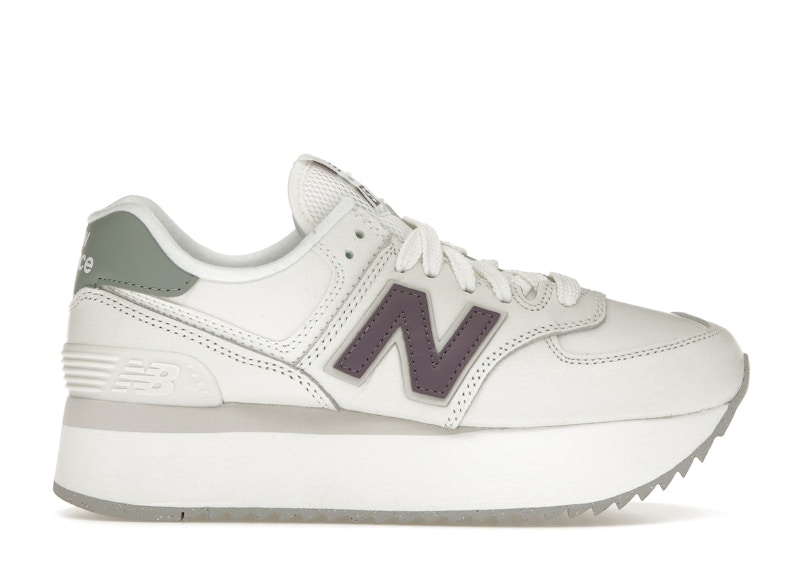 Pre-owned New Balance 574 (women's) Sneakers In White/nori/pink In Multi