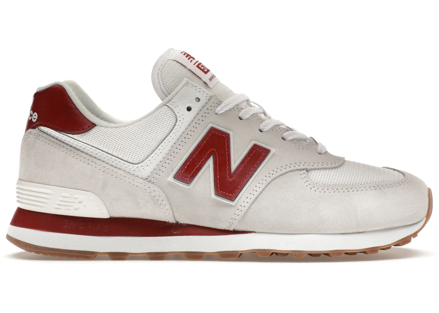 New balance 574 red white Clearance