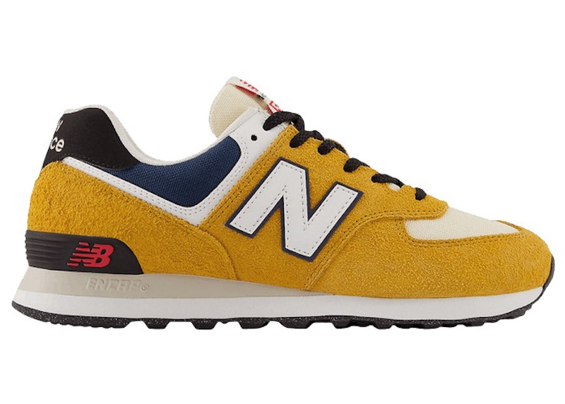 Grey and yellow new balance trainers sale