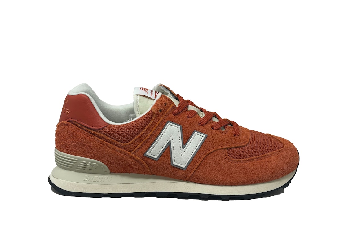 Pre-owned New Balance 574 Size? College Pack In Orange/white