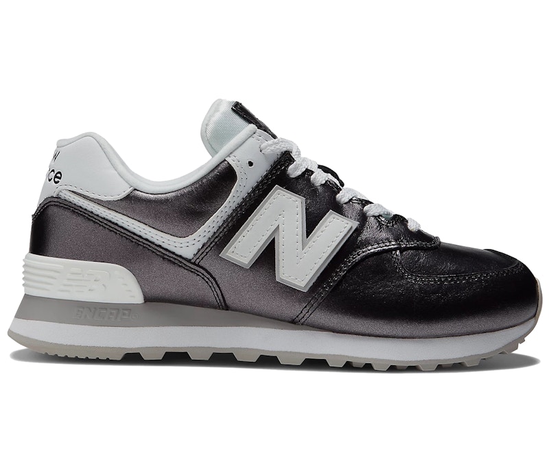 New balance grey outlet 574 v2 metallic trainers