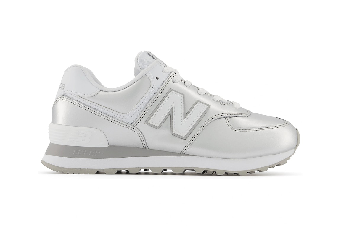Pre-owned New Balance 574v2 Silver (women's) In Silver/white