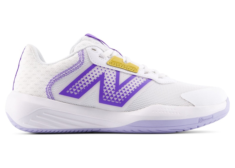 New Balance Women's 696v6 Tennis Shoes - White/Purple - WCH696O6