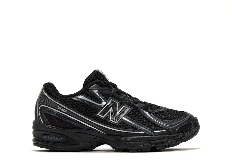 Pre-owned New Balance 740 Bungee Lace Sneakers In Black/grey/silver In Multi