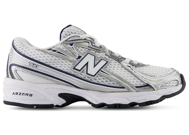 New Balance 740 Bungee Lace White Metallic Silver Navy (PS