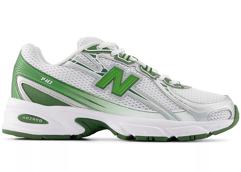 New Balance 740 White Alpine Green Silver Metallic