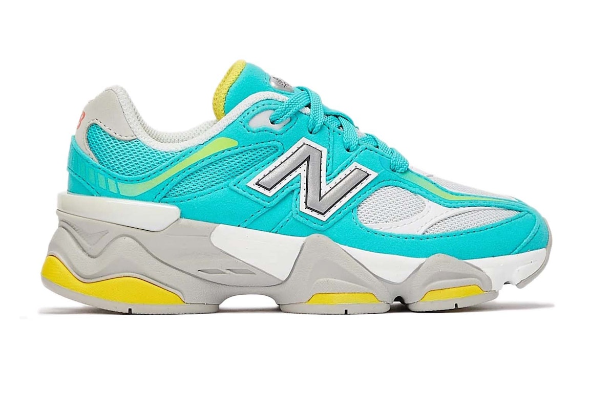 Pre-owned New Balance 9060 Dtlr Cyan Burst (ps) In Virtual Blue/white/reflection Grey