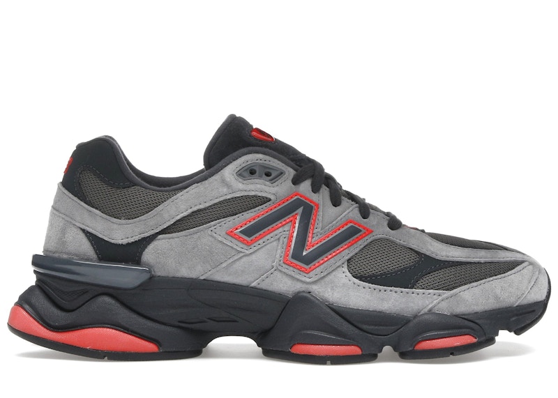 New Balance 9060 Grey Black Red JD Sports Exclusive Men's