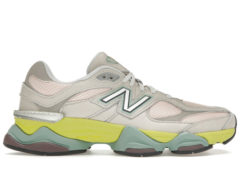 Pre-owned New Balance Men's 9060 Lime Sneakers In Moonbeam/vintage Rose/moonrock