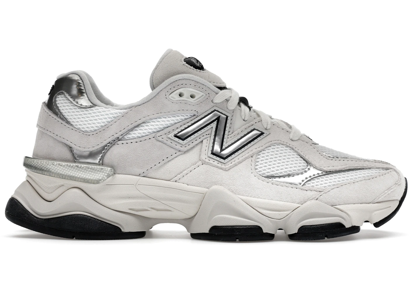 New Balance 9060 White Black Metallic Silver