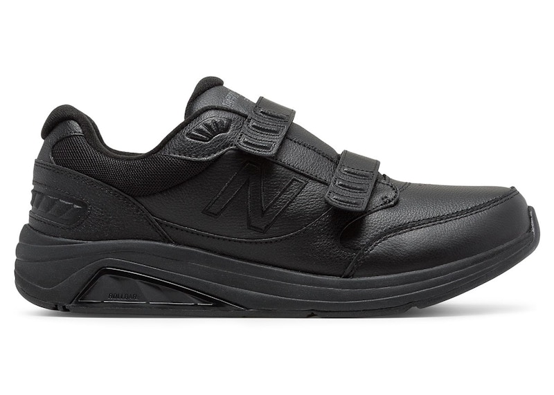 Pre-owned New Balance Men's 928v3 Hook And Loop Leather Sneakers In Black