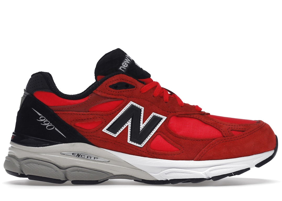 Pre-owned New Balance 990v3 Miusa Red Suede In Red/hot Pink/black