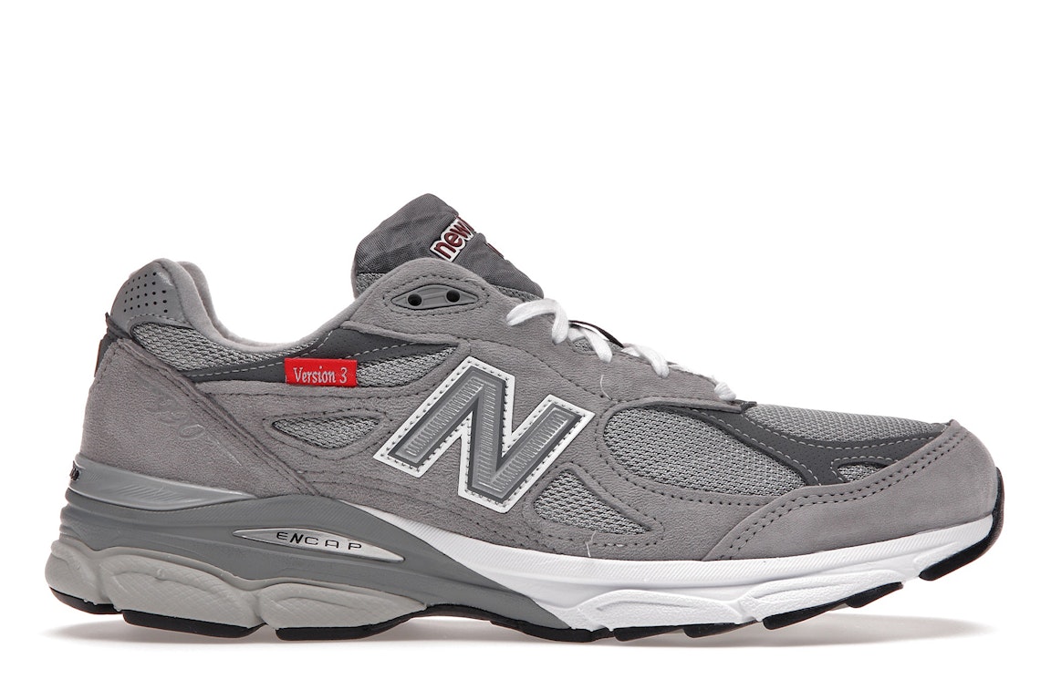 Pre-owned New Balance 990v3 Miusa Version 3 Grey In Grey/red