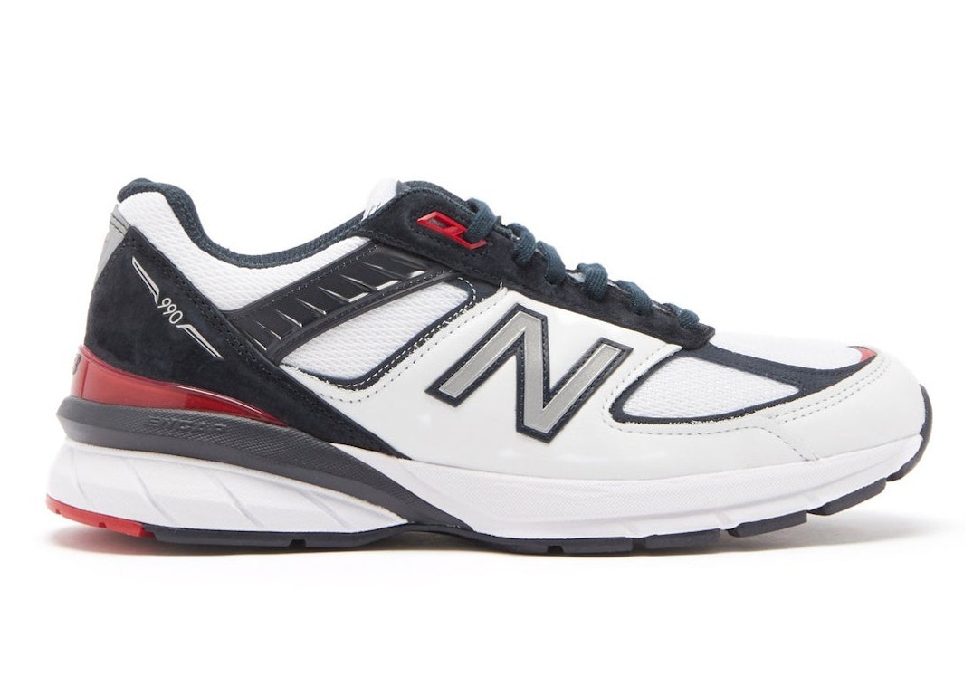 Pre-owned New Balance 990v5 Carbon Team Red In Carbon/team Red