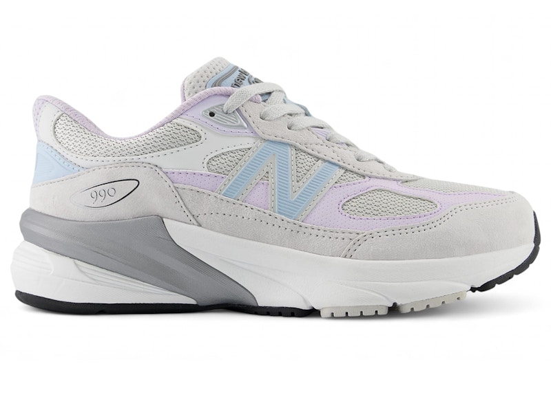Pre-owned New Balance 990v6 Sneakers In Grey Matter/bright Lavender