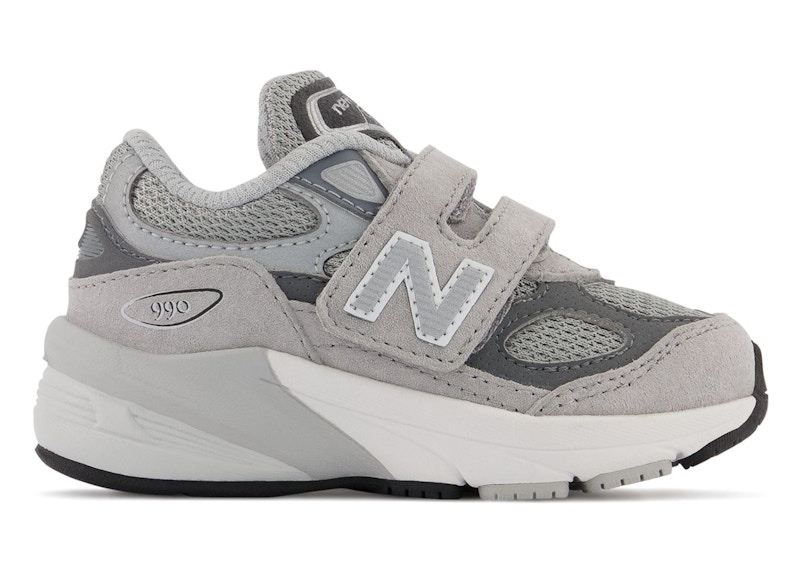 Pre-owned New Balance 990v6 Hook And Loop Sneakers In Grey/silver