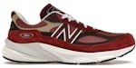New Balance 990v6 MiUSA Teddy Santis Burgundy Tan