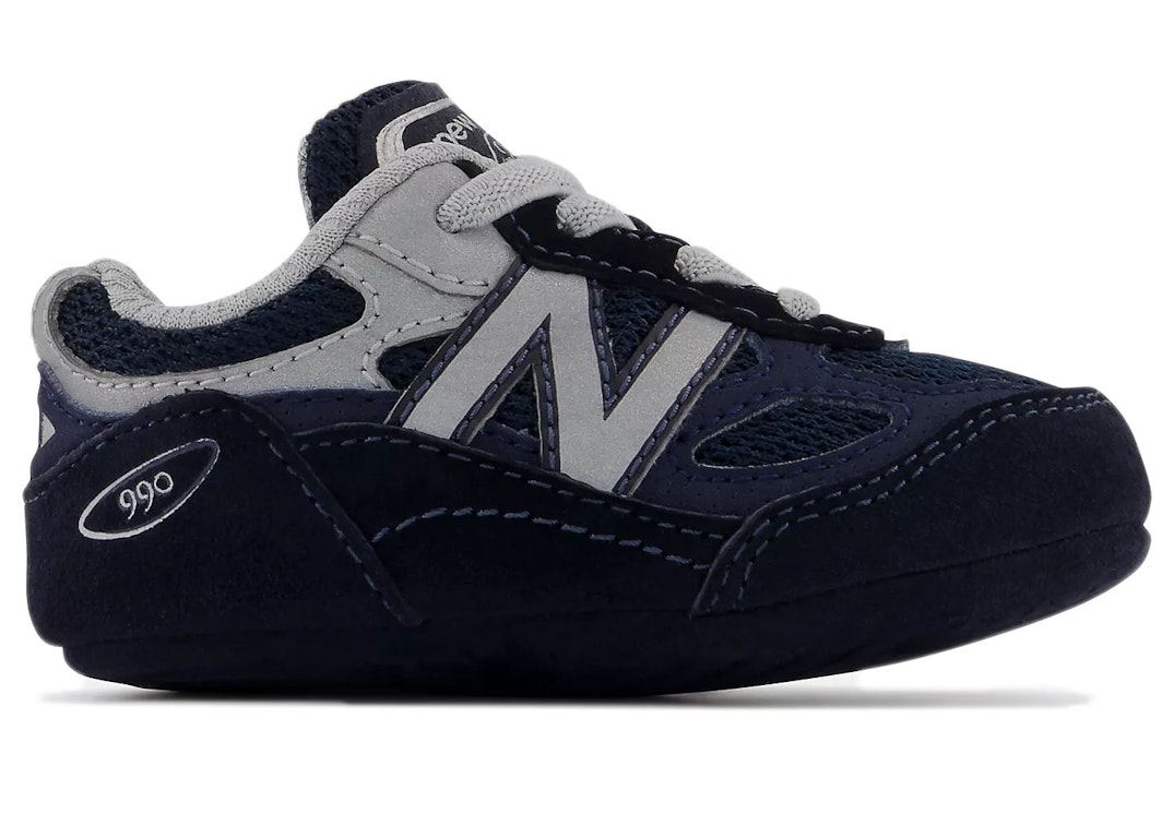 Pre-owned New Balance Babies'  990v6 Navy Silver (crib) In Navy/silver