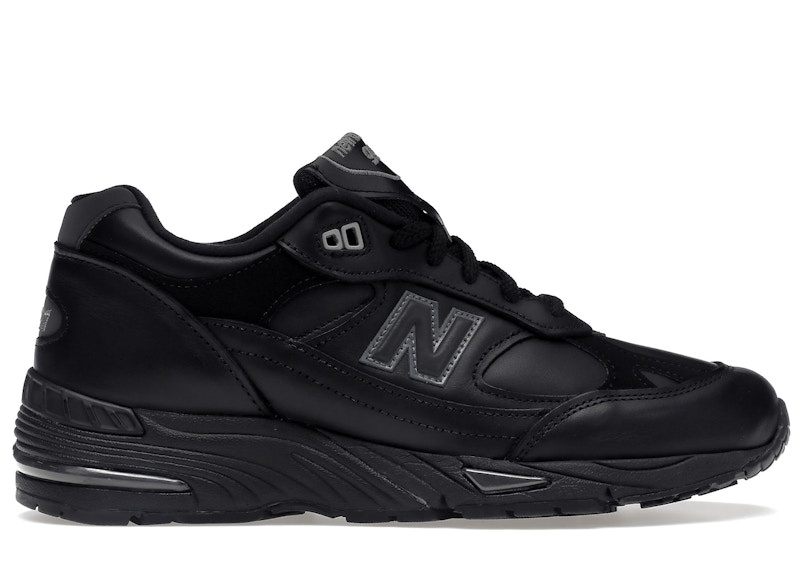 New Balance 991 MiUK Leather Black Grey Men's - M991TK - US