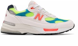 New Balance 992 White Neon Cyan