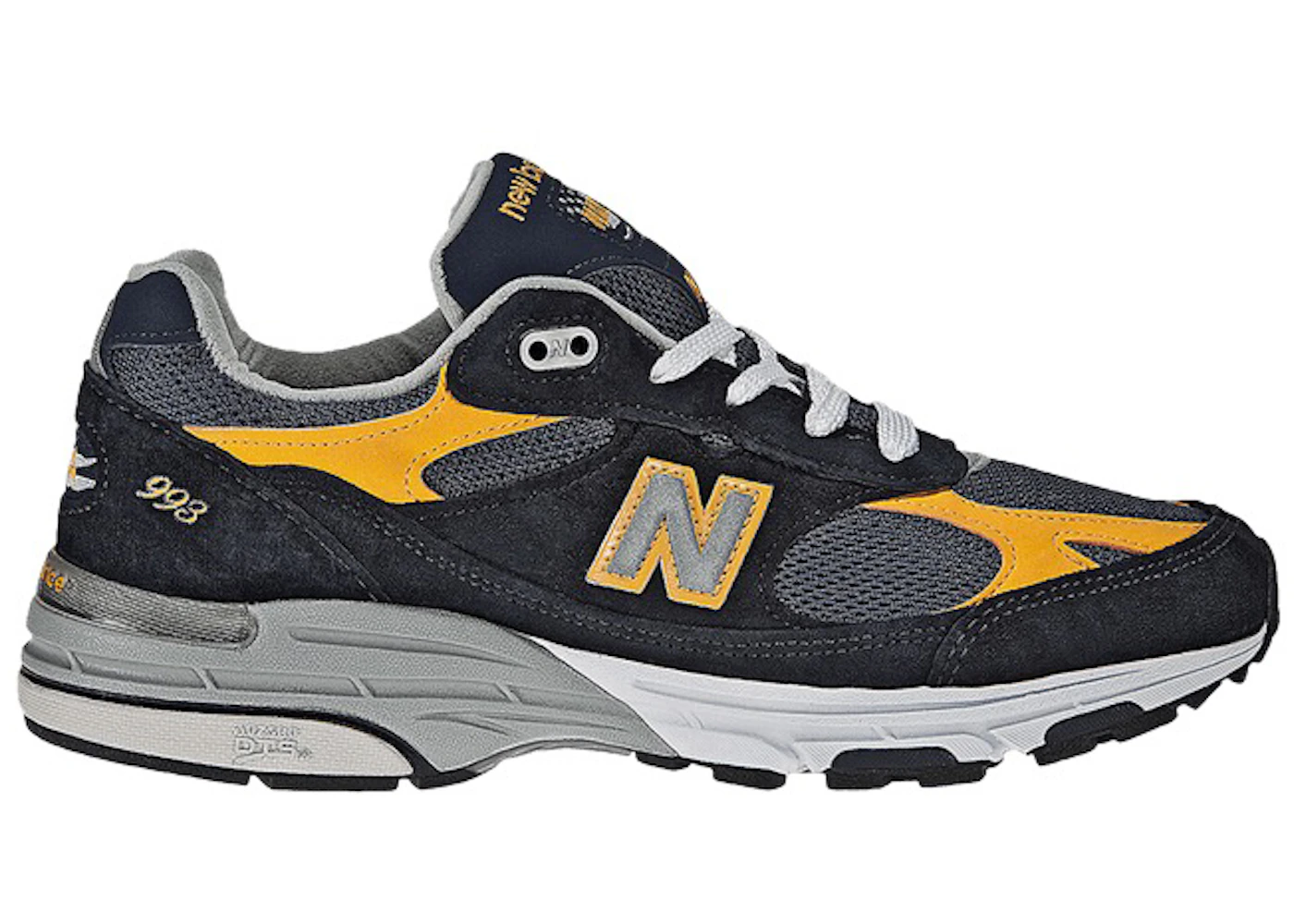 New Balance 993 MiUSA Navy Yellow Men's - MR993NAV - US