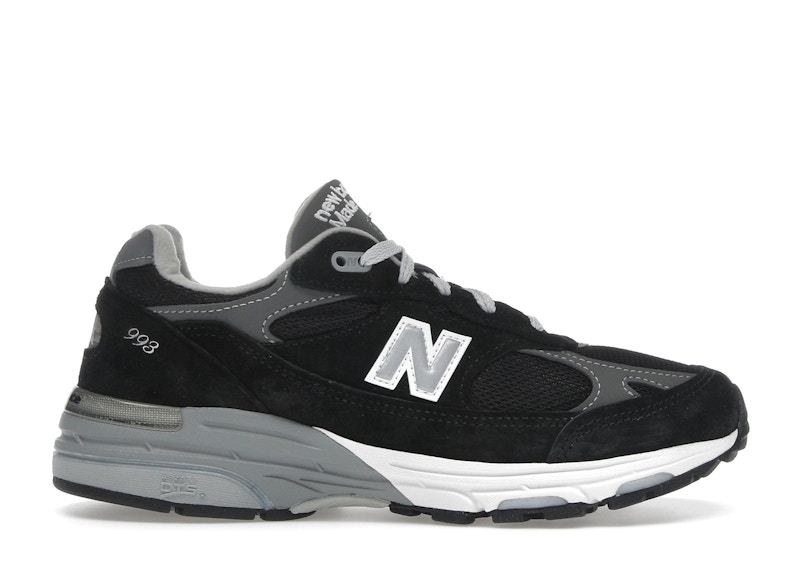靴 New Balance 993 MiUSA Black New Balance 993 MiUSA Black Grey (Women's) - WR993BK - US