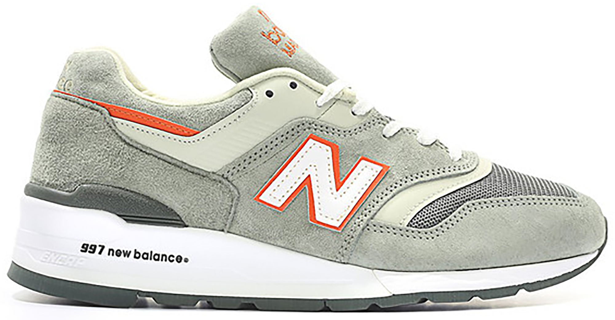 new balance 997 grey orange