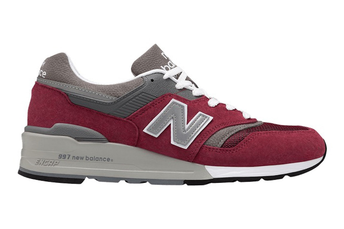 Pre-owned New Balance 997 Made In Usa Burgundy Grey In Burgundy/grey