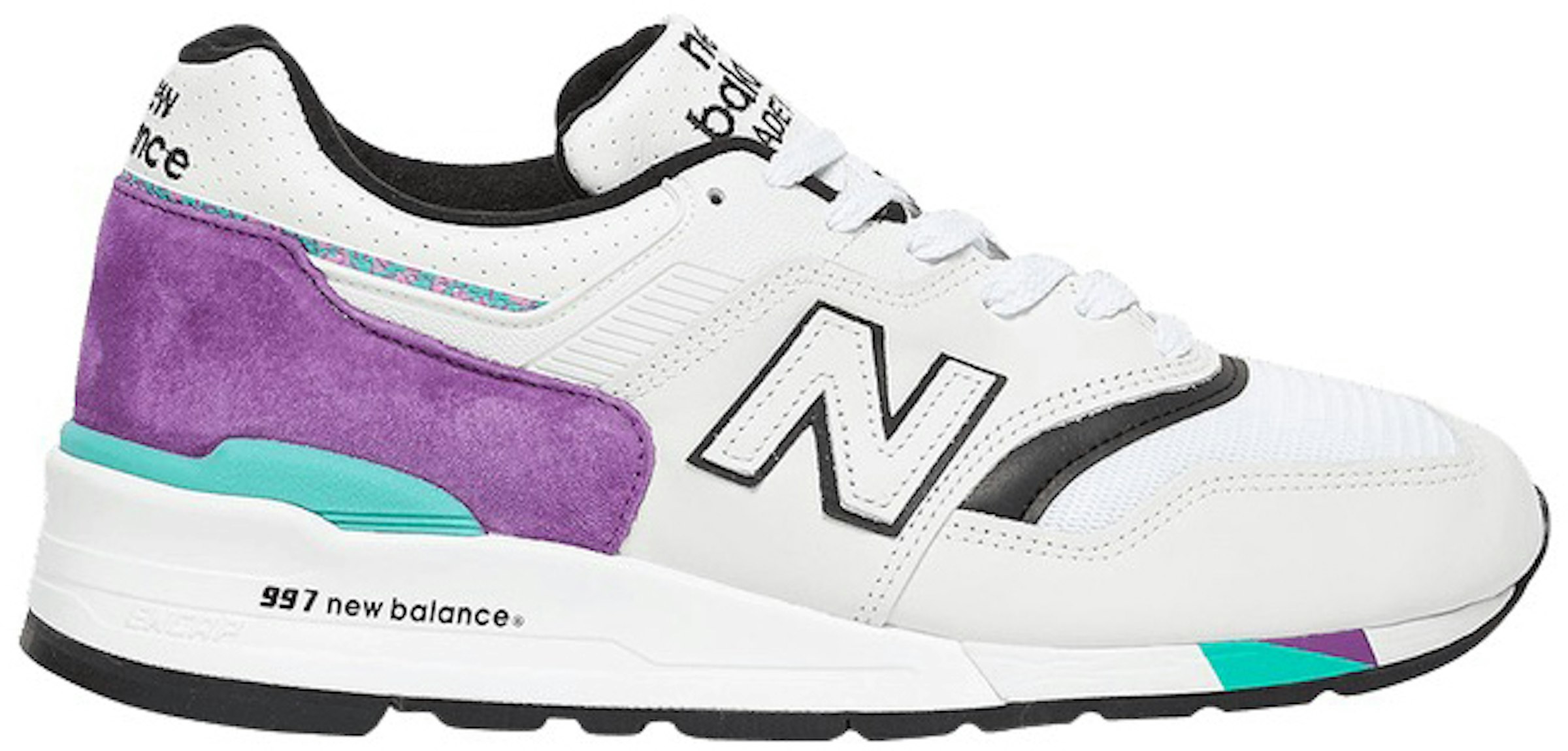 extraterrestre Colector Tratamiento New Balance 997 White Purple Teal 男装- M997WEA - CN