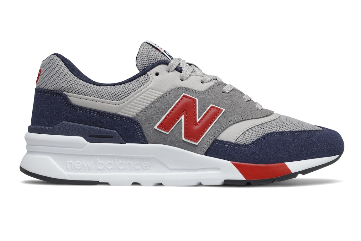 Pre-owned New Balance 997h Team Red In Grey/red/navy