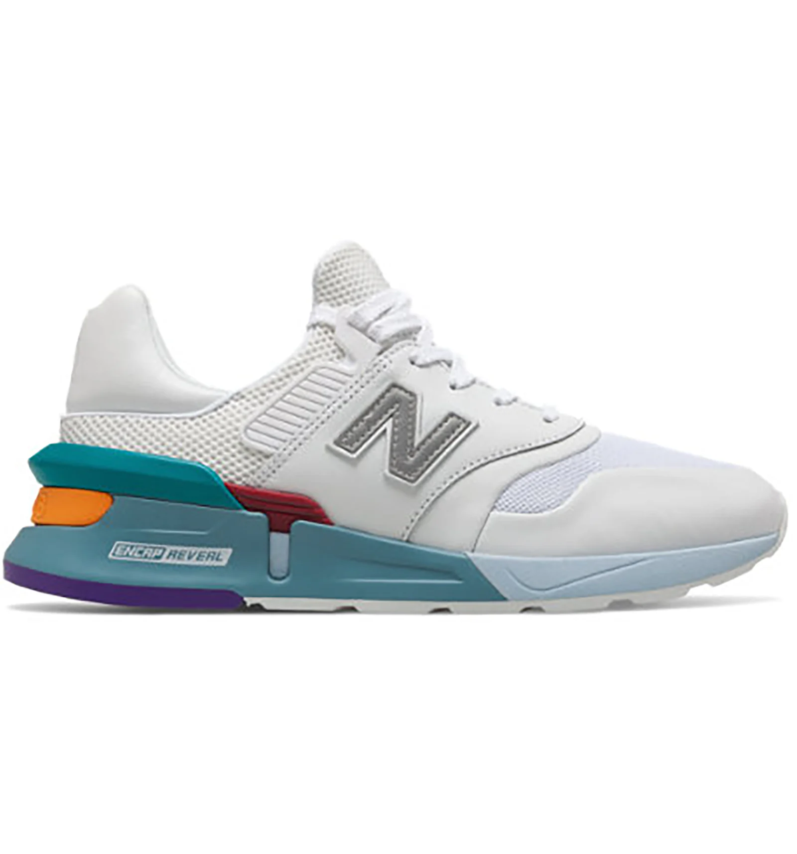 New balance 997 hotsell white and blue