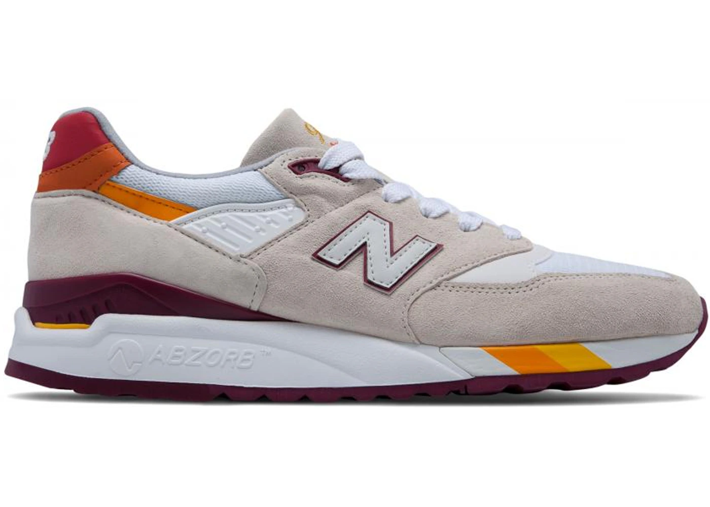 New balance deals 998 grey burgundy