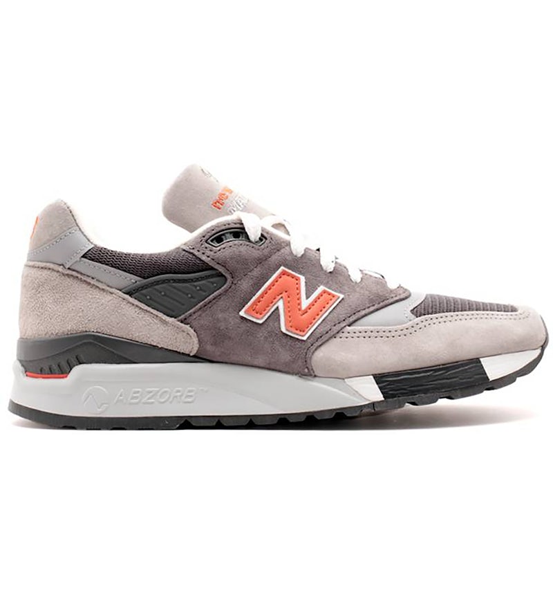 New balance 998 grey orange discount