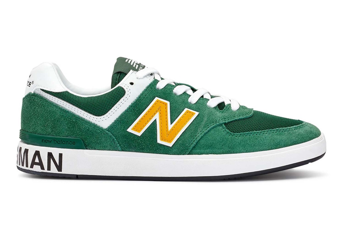 Pre-owned New Balance Am574 Junya Watanabe Green In Green/white/yellow