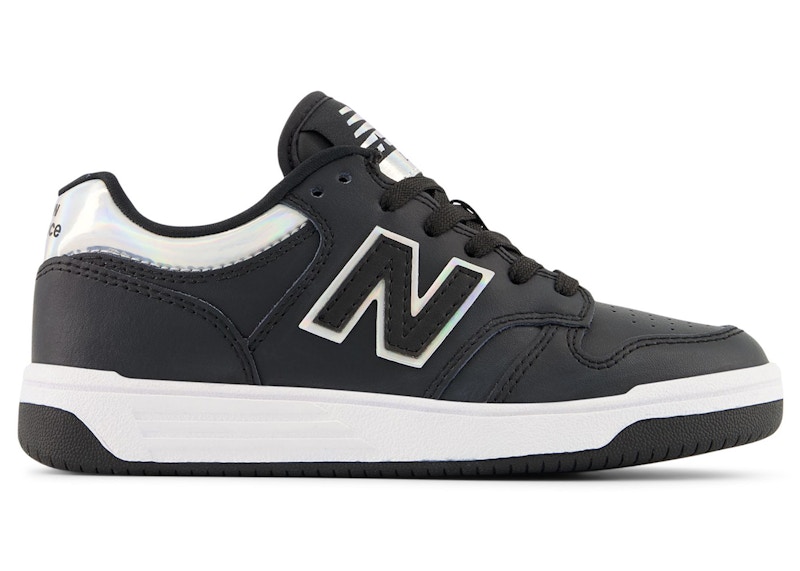 New Balance B480 Lace Sneakers in Black/White