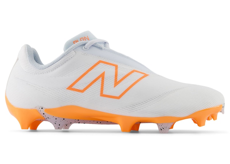 Pre-owned New Balance Men's Burn X4 Sneakers In White/hot Mango/ice Blue In Multi