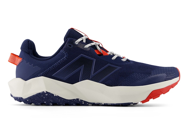 Pre-owned New Balance Men's Dynasoft Nitrel V6 Navy Sneakers In Nb Navy Blue/neo Flame/sea Salt