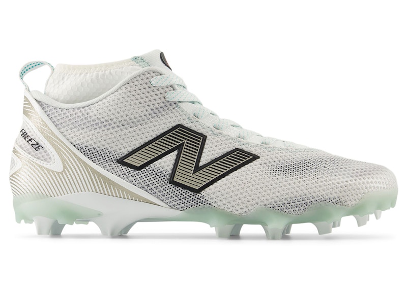 New Balance Unisex FreezeLX v5 Lacrosse Shoes - White/Black - FREEZWT5