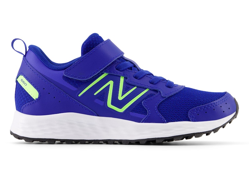 Pre-owned New Balance Fresh Foam 650 Bungee Lace Sneakers In Team Royal/bleached Lime Glo
