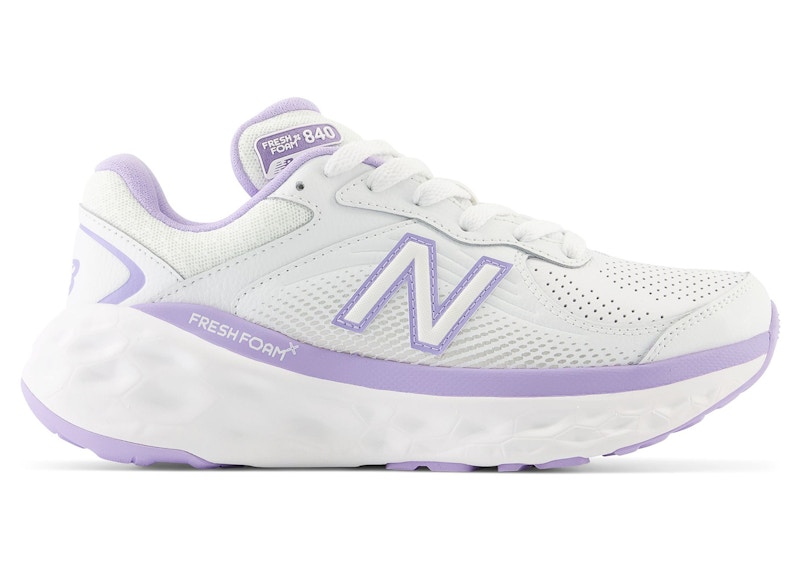 Pre-owned New Balance Fresh Foam 840f (women's) Sneakers In White/lilac Glo In Multi