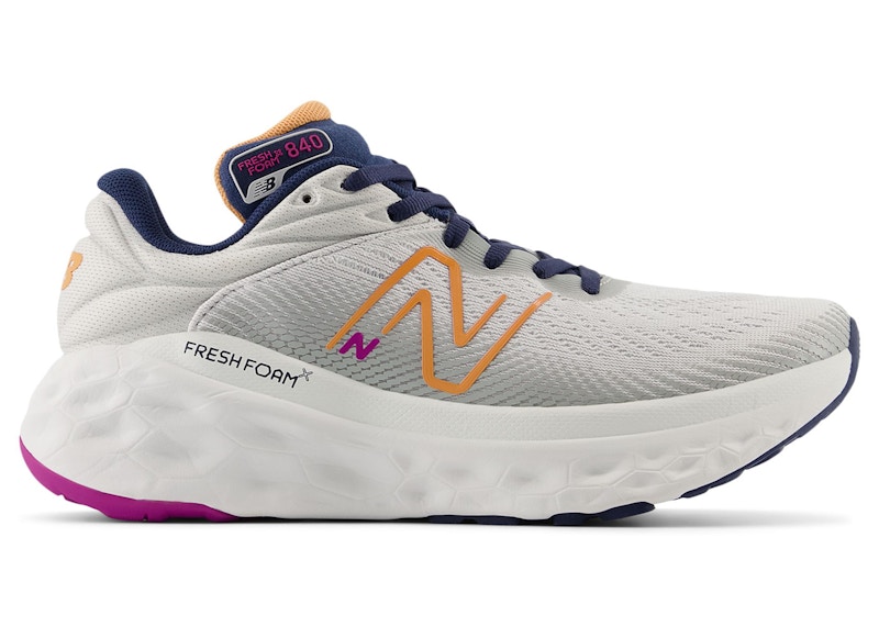 Pre-owned New Balance Fresh Foam 840v1 (women's) Sneakers In Grey Matter/copper/purple Fuchsia