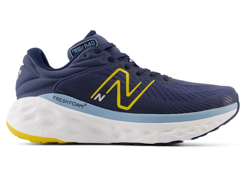 Pre-owned New Balance Men's Fresh Foam 840v1 Sneakers In Vintage Indigo/ginger Lemon/chrome Blue In Multi