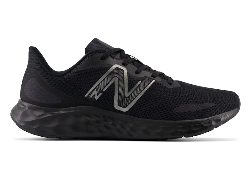 Pre-owned New Balance Men's  Fresh Foam Arishi V4 Slip Resistant Sneakers Inmetallic In Black/black Metallic