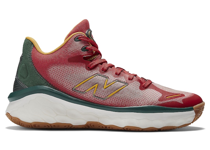 Pre-owned New Balance Men's  Fresh Foam Bb Christmas Sneakers In Nightwatch Green/varsity Gold/team Red