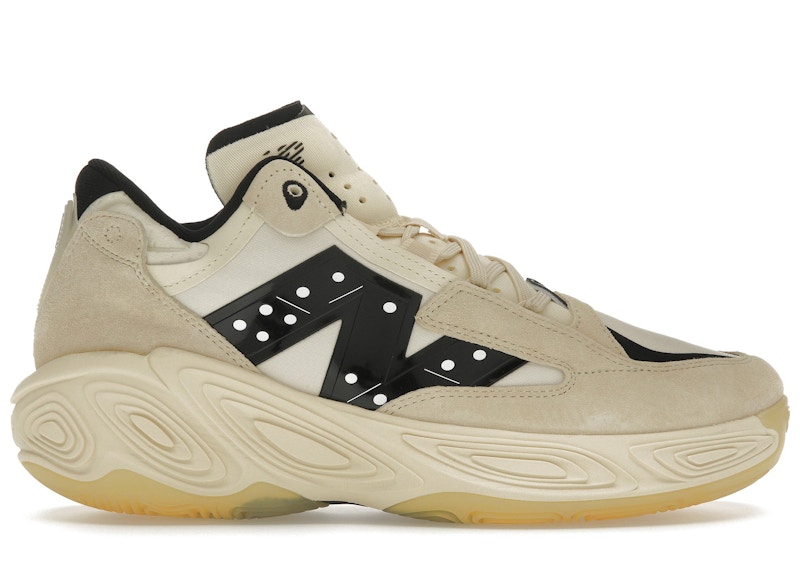 Pre-owned New Balance Men's Fresh Foam Bb V2 Dominoes Sneakers In Calcium In White