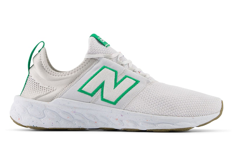 New Balance Men's Fresh Foam X Cruz Artisan v3 Running Shoes - White/Green/Grey/Beige - MCRZECG3