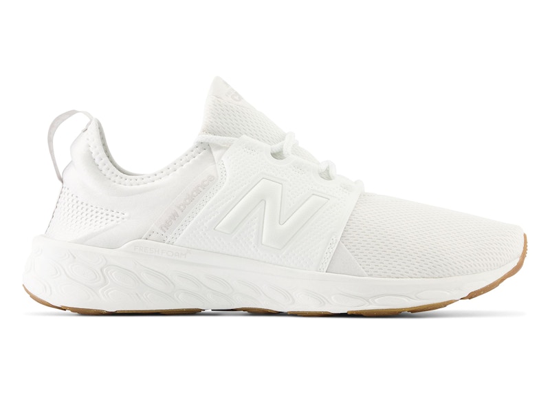 Pre-owned New Balance Men's Fresh Foam X Cruz V3 Sneakers In White/gum