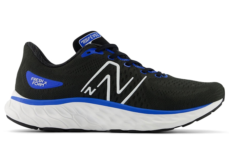 Men's New Balance Fresh Foam X EVOZ v3 Sneakers in Black/Blue Oasis
